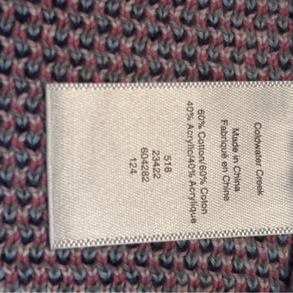 Grandma core, Cozy cabin Coldwater Creek‎ Heart/Floral Patterned Cardigan , PS